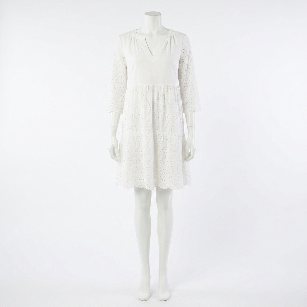 NEW COCO + CARMEN zariah eyelet dress in white